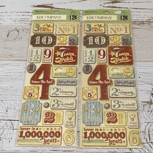 Scrapbook Number Sayings Adhesive Chipboard